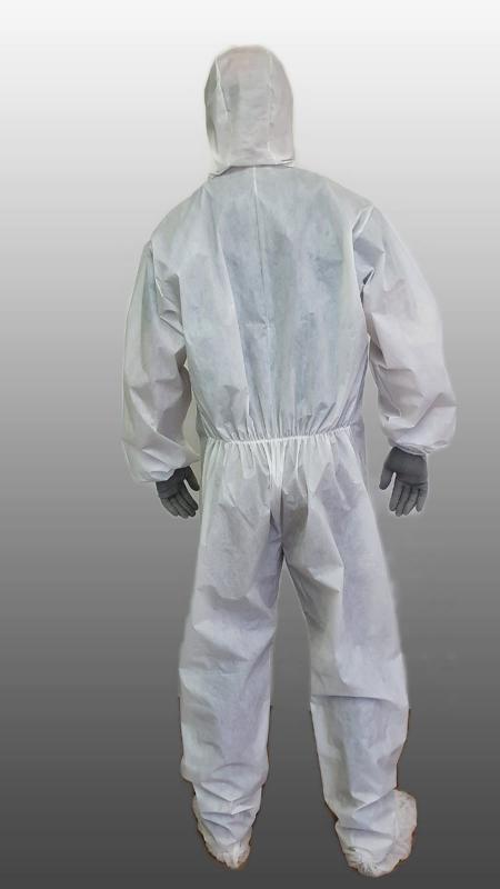 Macacão de segurança branco proteção química